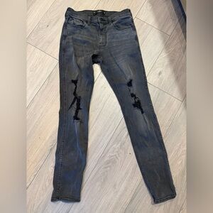 Hollister Black Distressed Men Jeans